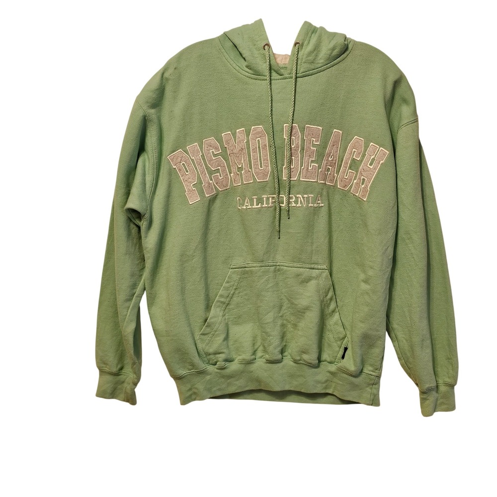 Pacific & Co Pismo Beach California Hoodie Mint Green Blue Graphic‎ Sweatshirt M